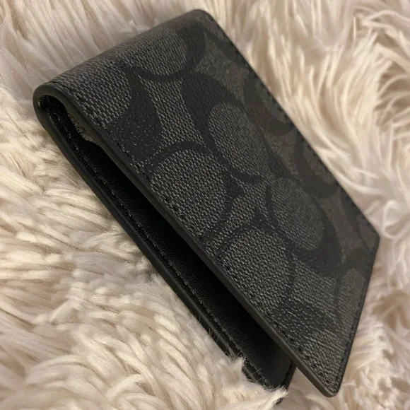 Coach Black Monogram Bifold Wallet - Picture 6 of 6